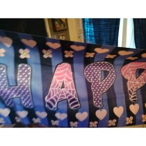 Wednesday Show Happy Birthday Banner 2x8ft New